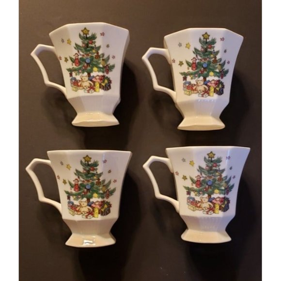 Nikko Christmastime Ceramic Mugs Lot of 4 - Picture 1 of 4